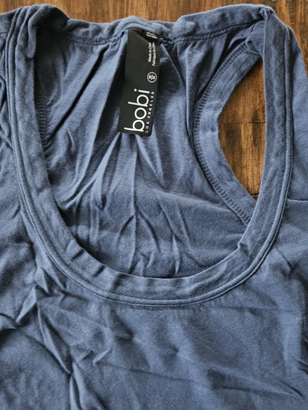Bobi Blue Racerback Tank Top - Picture 3 of 5